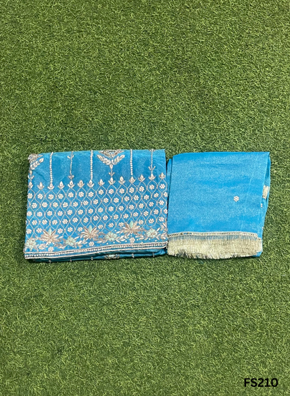 FS210 | Golden | Shimmer Suit | Party Wear | Wedding | Jaggo | Ring Ceremony | Festival