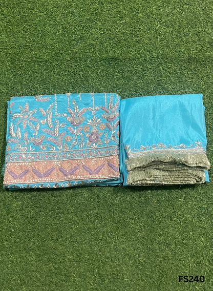 FS240 | Green  | Shimmer Suit| Party Wear | Wedding | Jaggo | Ring Ceremony | Festival | F9JAAAA