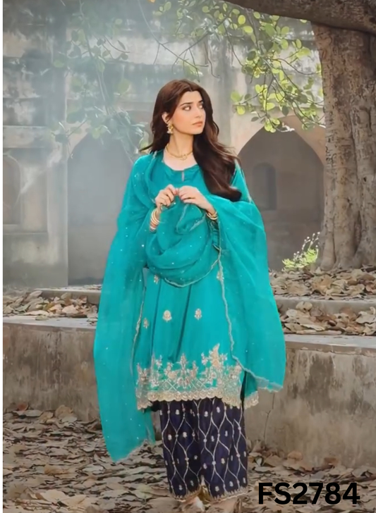 FS2784 | Silk | Party Wear | Wedding | Jaggo | Ring Ceremony | Festival  |