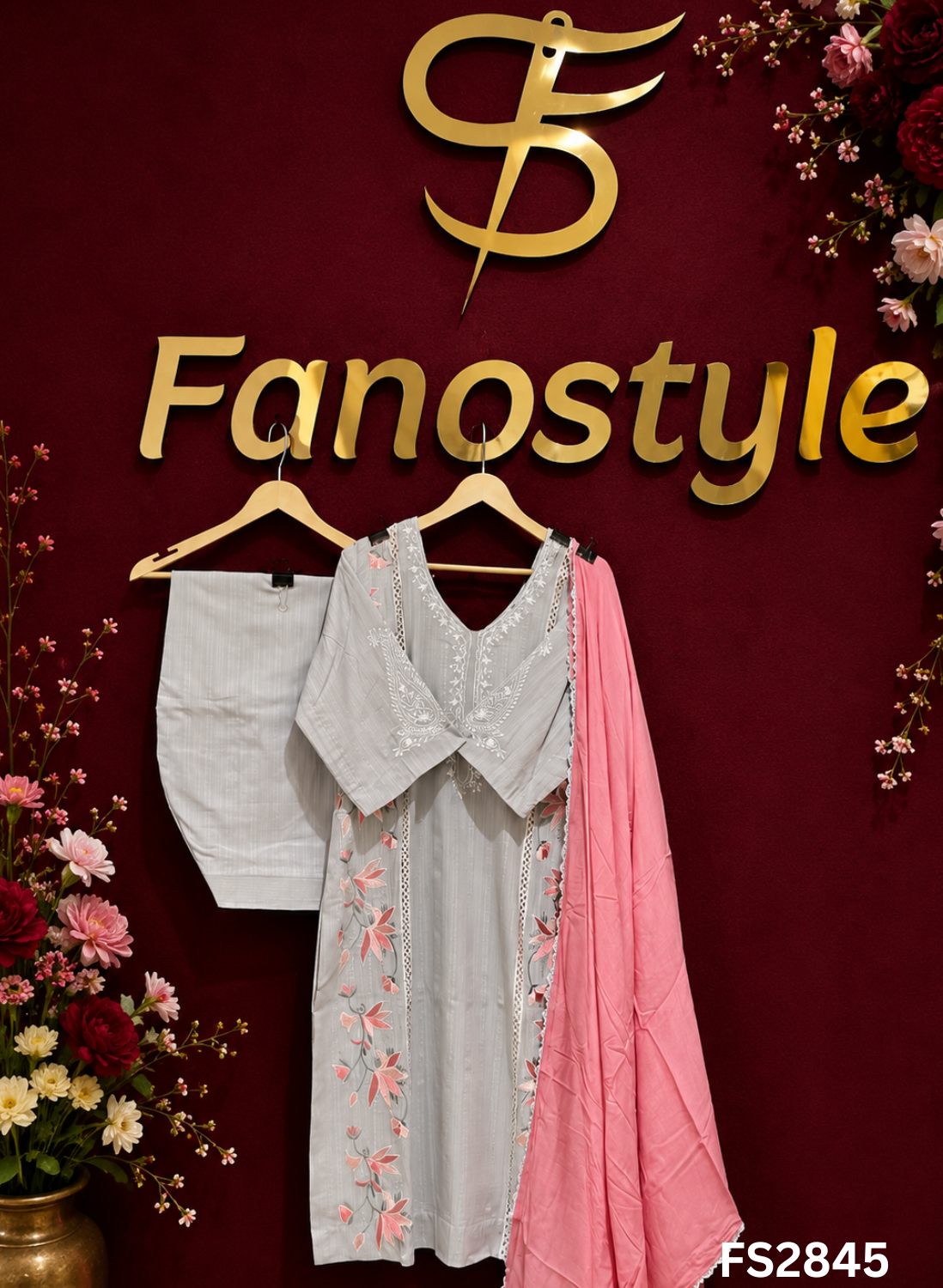 FS2845 | Pure  Cotton Suit | Casual wear  | Summer Suits | Regular  wear