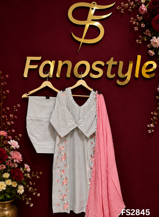 FS2845 | Pure  Cotton Suit | Casual wear  | Summer Suits | Regular  wear