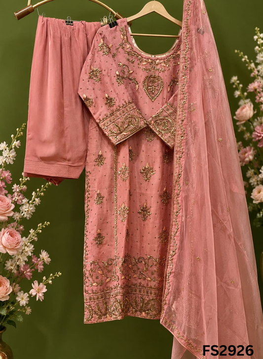 FS2926 | Pure Organza Suit | Party Wear | Wedding | Ring Ceremony | Festival | Bridal