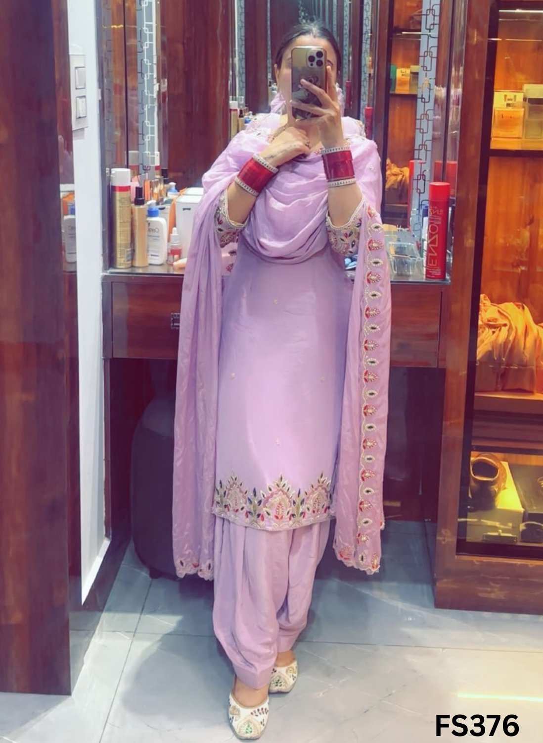 FS376 | Cream | Shimmer Suit | Party Wear | Wedding | Jaggo | Ring Ceremony | Festival | Allover suits