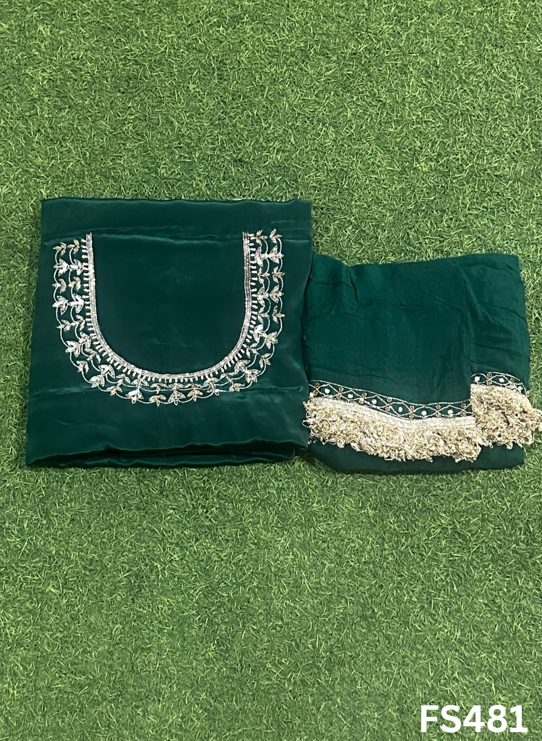 FS481 | Wine | Satin Crepe | Party Wear | Wedding | Jaggo | Ring Ceremony | Festival
