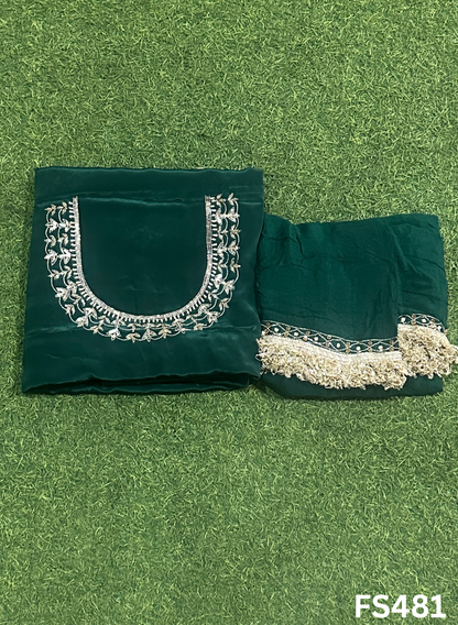 FS481 | Wine | Satin Crepe | Party Wear | Wedding | Jaggo | Ring Ceremony | Festival