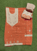 FS545 | Rust | Raw Silk | Party Wear | Wedding | Jaggo | Ring Ceremony | Festival |