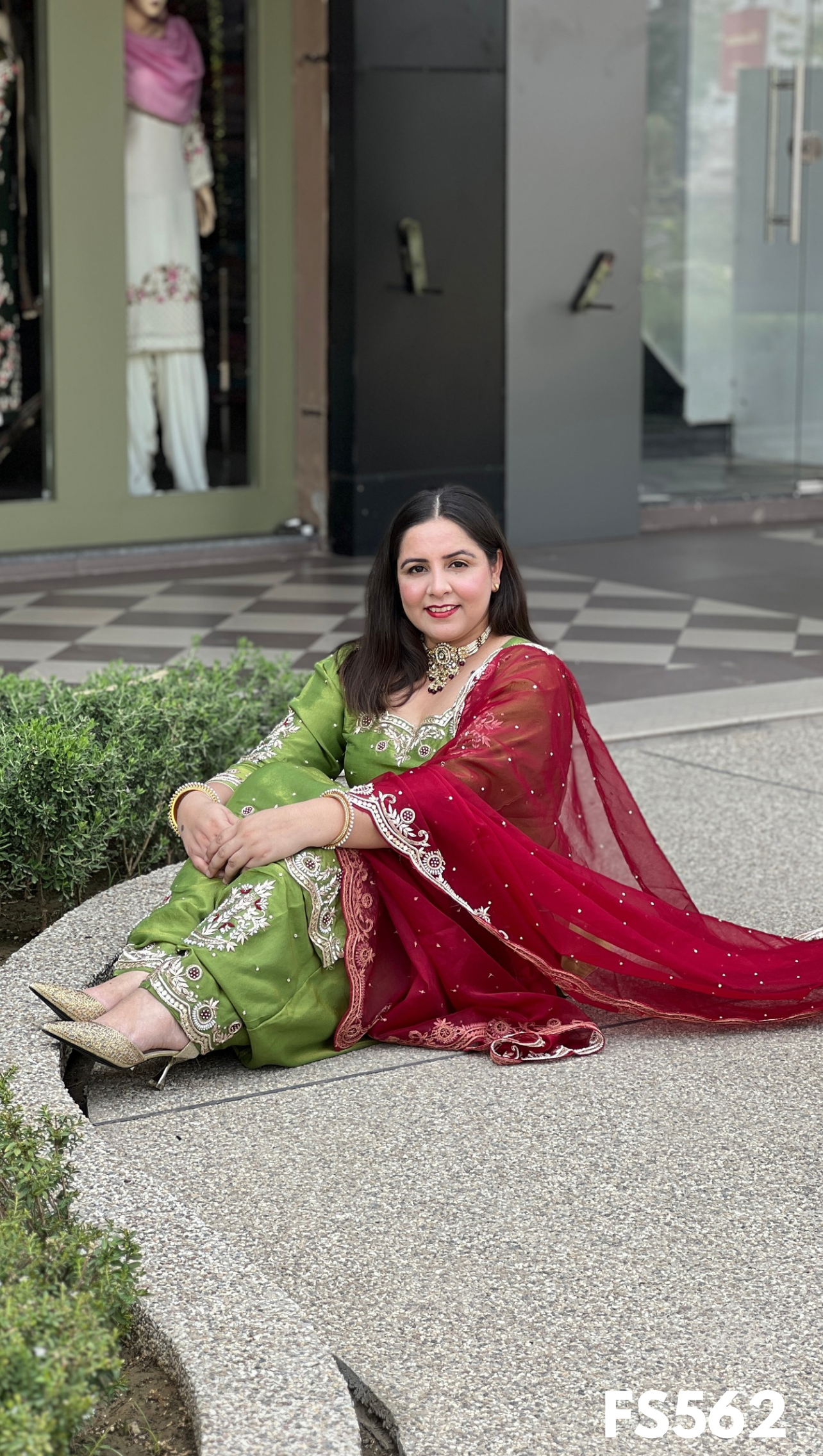 FS562 | Mehandi| Shimmer Suit | Party Wear | Wedding | Jaggo | Ring Ceremony | Festival| F9BCFAA