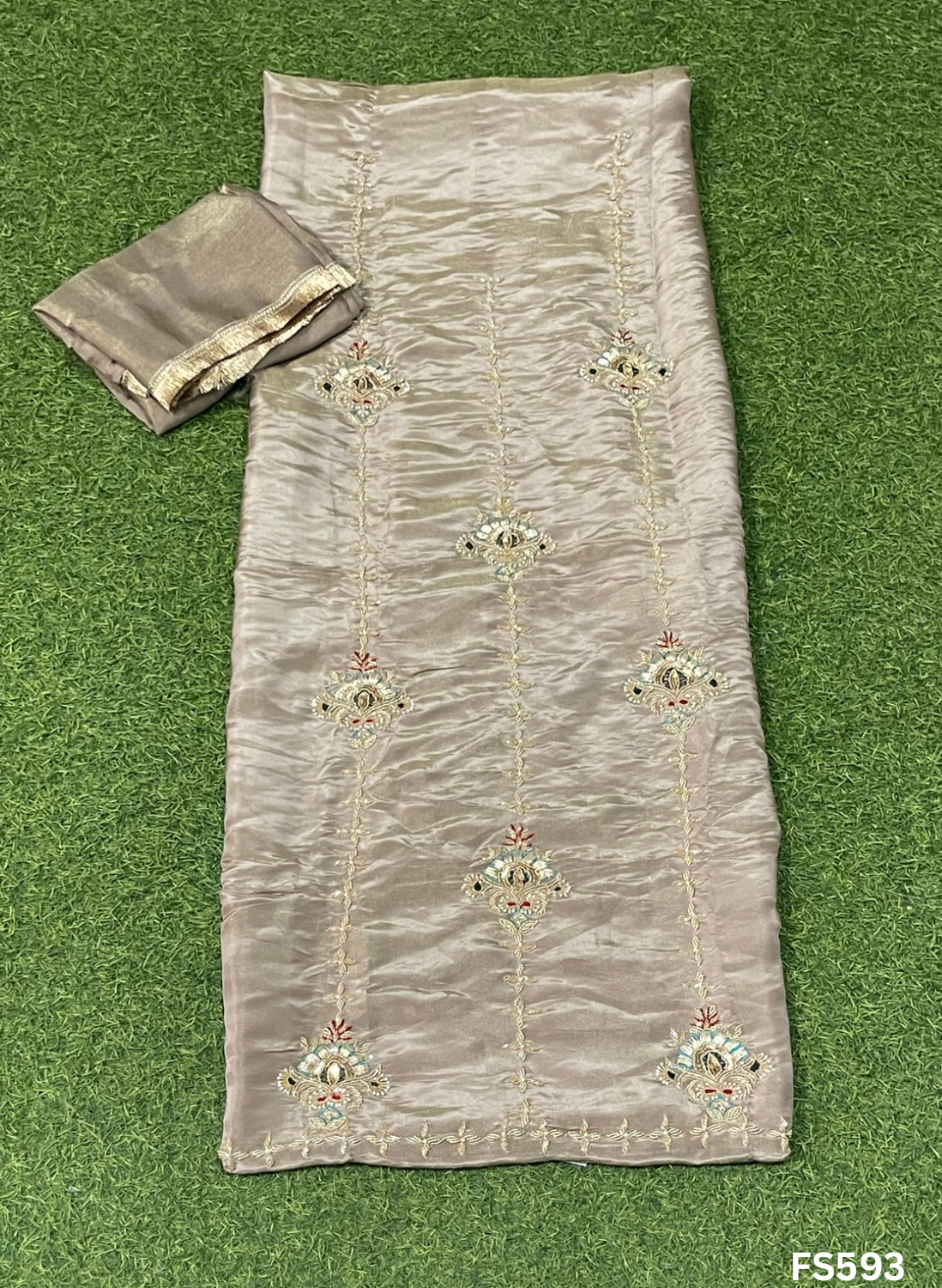 FS593 | Golden | Shimmer Suit | Party Wear | Wedding | Jaggo | Ring Ceremony | Festival| F9GCAA