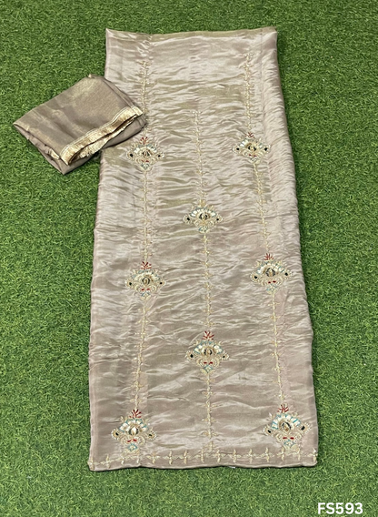 FS593 | Golden | Shimmer Suit | Party Wear | Wedding | Jaggo | Ring Ceremony | Festival| F9GCAA