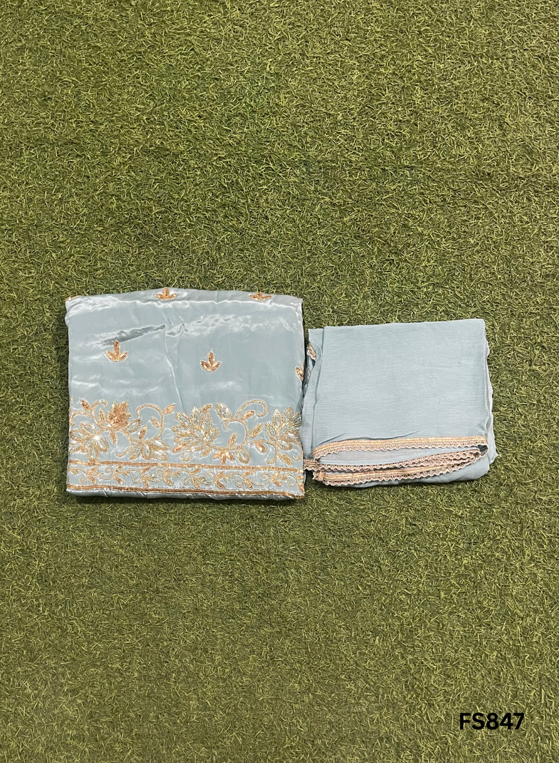 FS847 | Crepe Suit | Wedding | Party Wear | Ring Ceremony | Festival Suit | Allover suit |