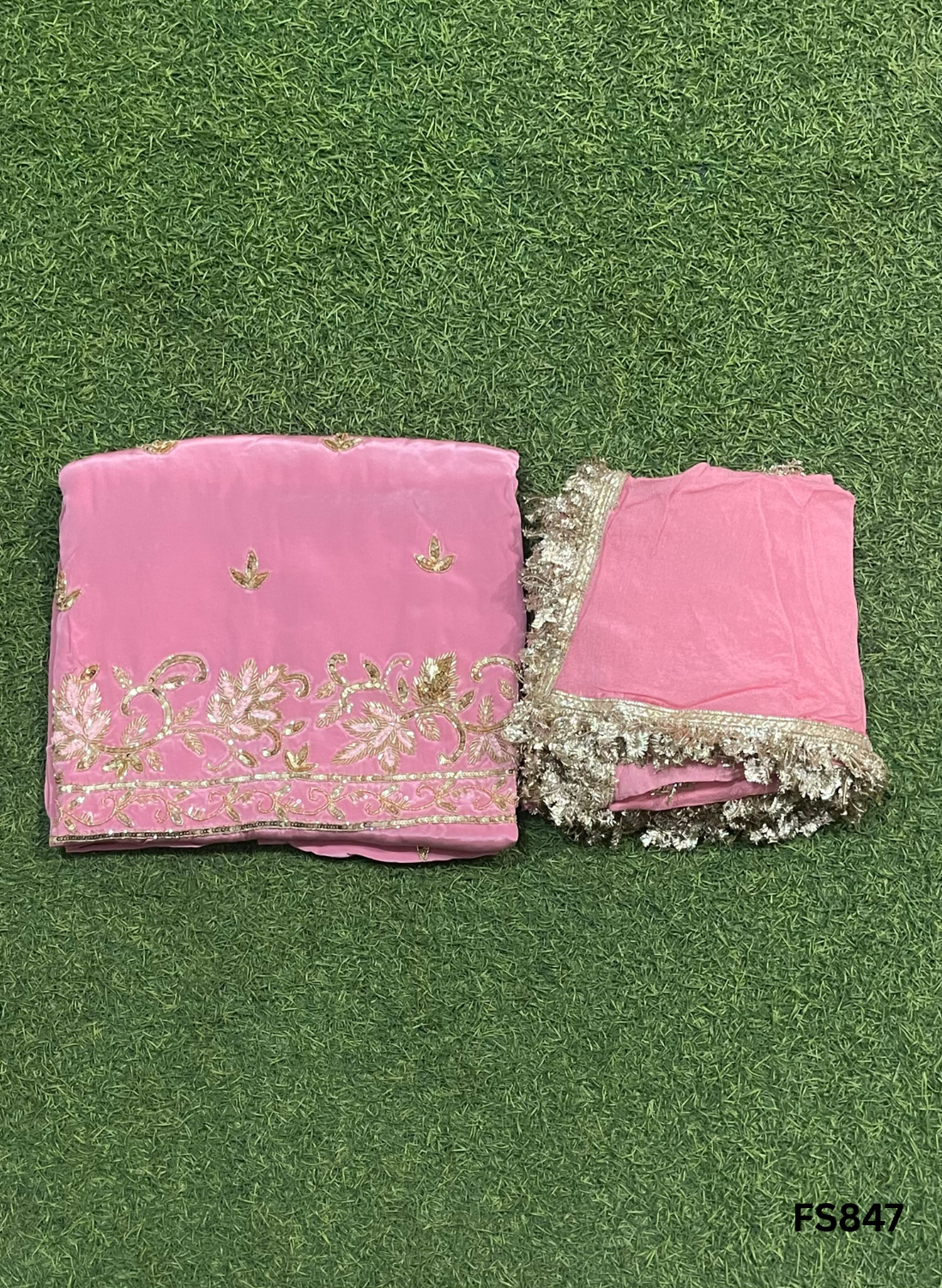 FS847 | Crepe Suit | Wedding | Party Wear | Ring Ceremony | Festival Suit | Allover suit |