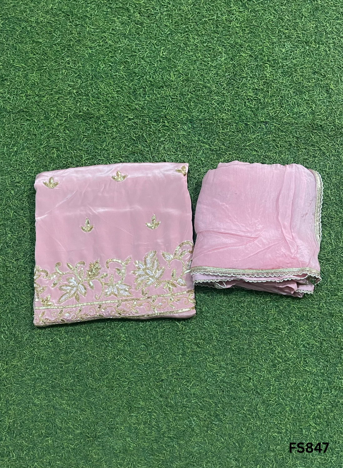 FS847 | Crepe Suit | Wedding | Party Wear | Ring Ceremony | Festival Suit | Allover suit |