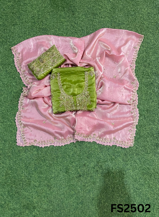 FS2502 | Pista | Fendy | Silk | Party Wear | Wedding | Jaggo | Ring Ceremony | Festival