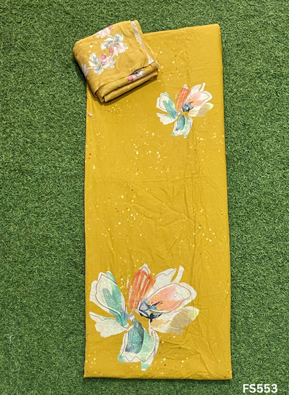 FS553 | Mustard | Cotton Suit | Casual wear | Summer Suits | Regular wear