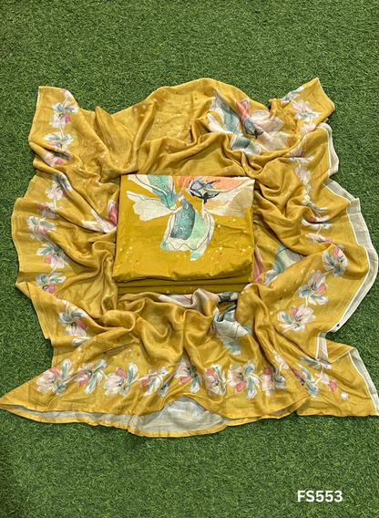 FS553 | Mustard | Cotton Suit | Casual wear | Summer Suits | Regular wear