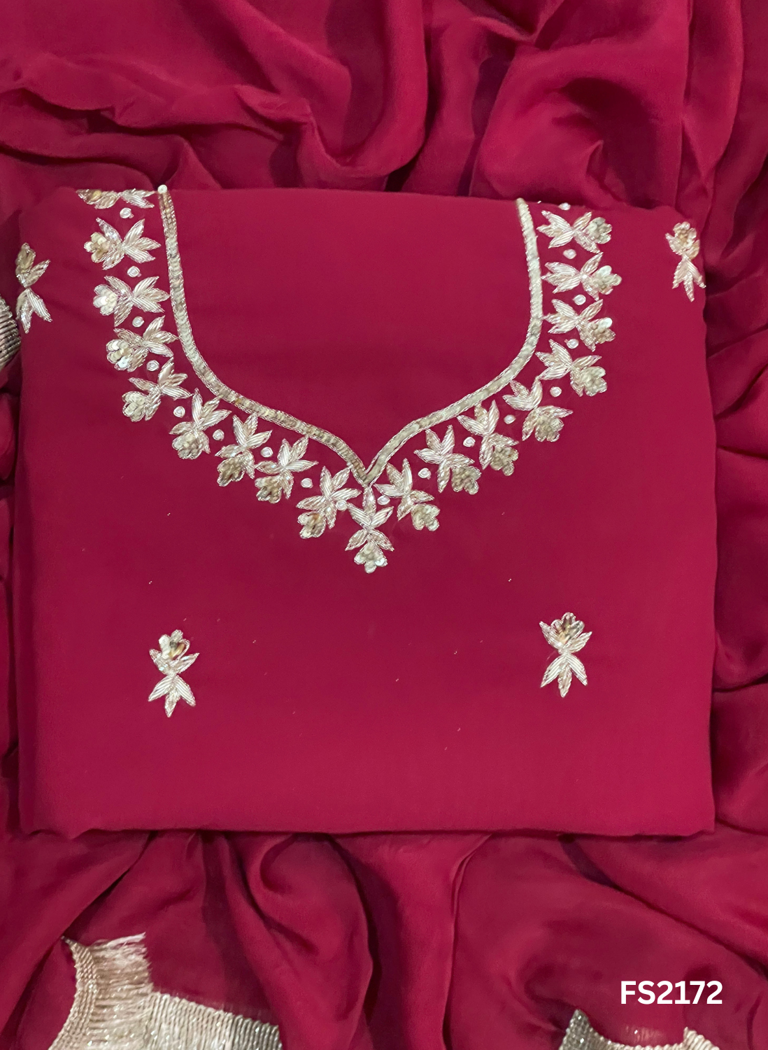 FS2172 | Mehroon | Georgette Suit | Kurti-Lehnga | Party Wear | Wedding | Jaggo | Ring Ceremony | Festival&nbsp;