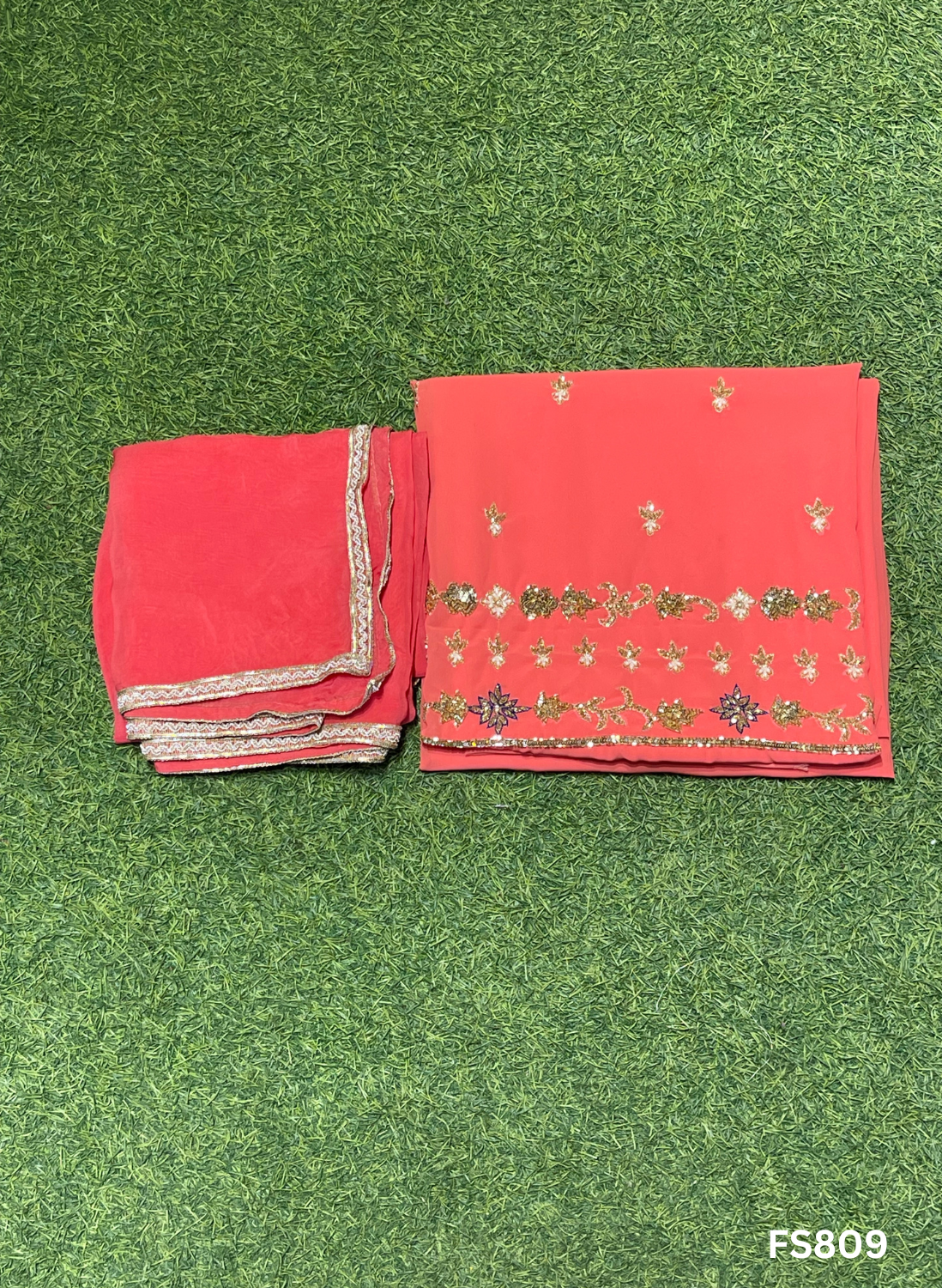 FS809 | Gajari | Georgette Suit | Party Wear | Wedding | Jaggo | Ring Ceremony | Festival |