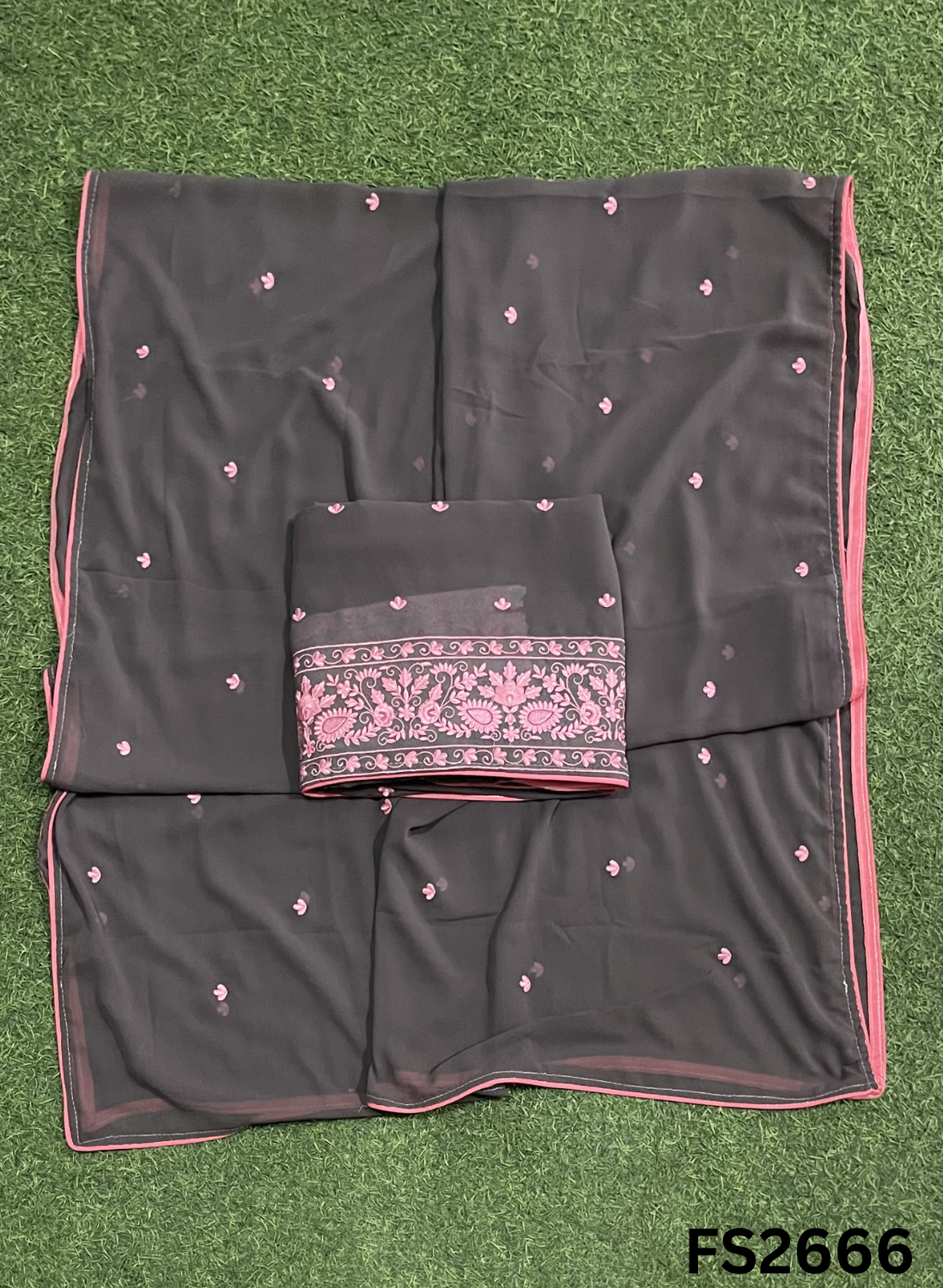 FS2666 | BLACK | Georgette Suit | Party Wear | Wedding | Jaggo | Ring Ceremony | Festival