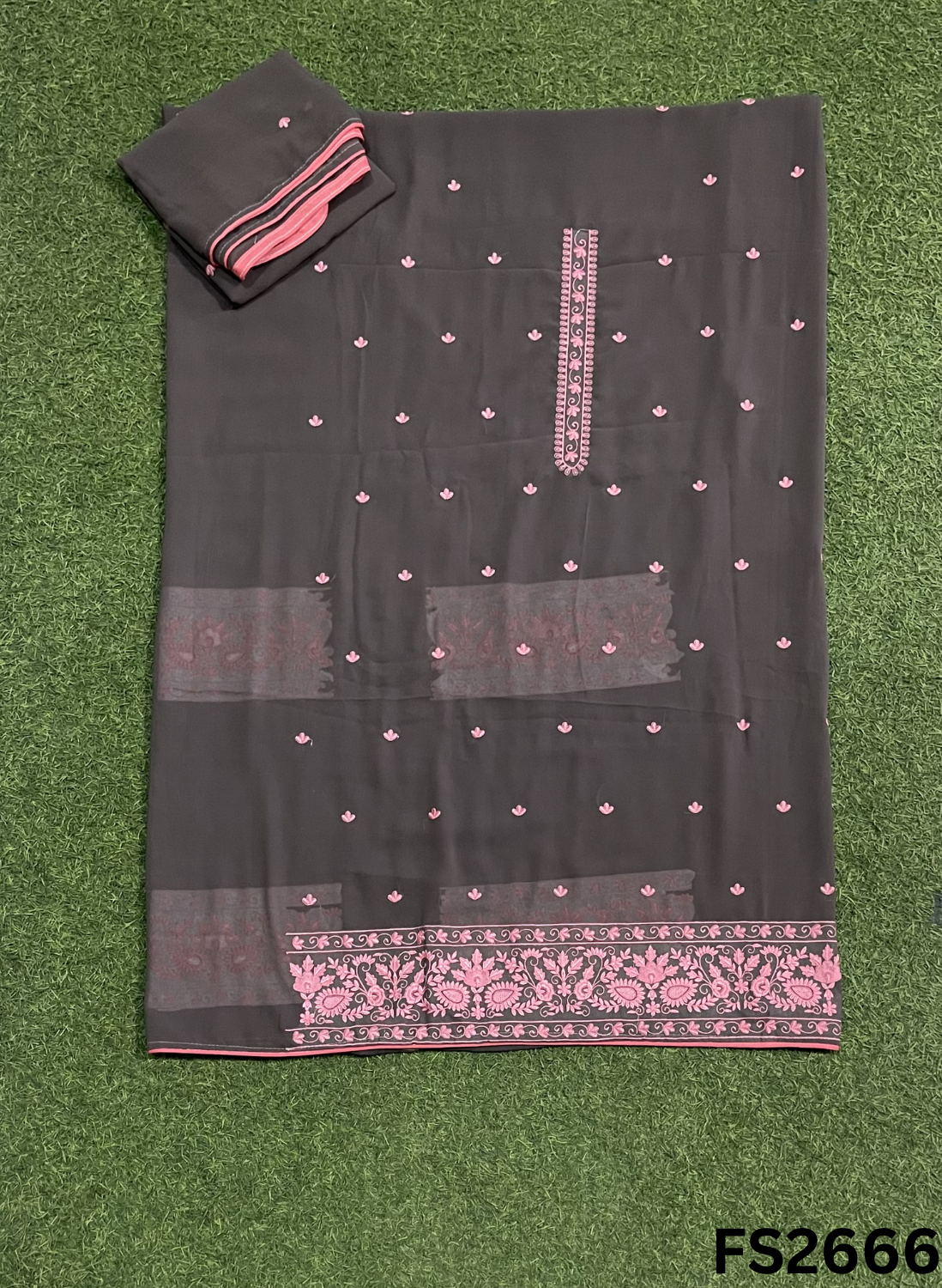 FS2666 | BLACK | Georgette Suit | Party Wear | Wedding | Jaggo | Ring Ceremony | Festival
