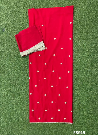 FS915 | Red  | Georgette Suit | Casual Wear | Regular Wear | Festival |