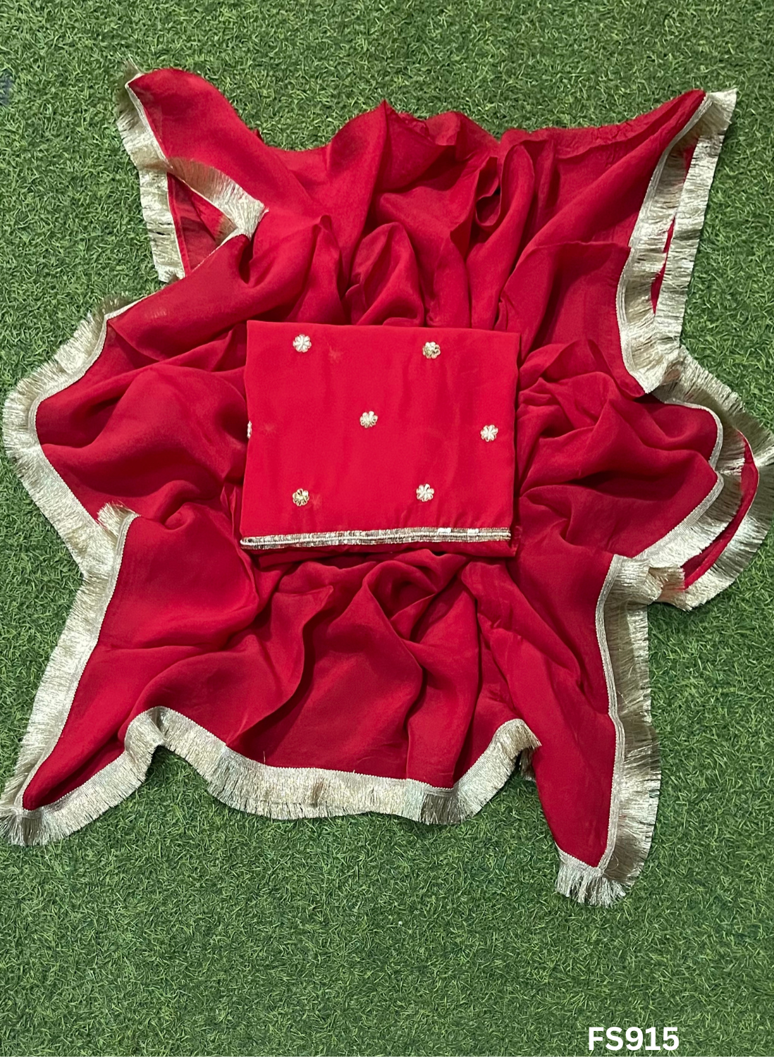 FS915 | Red  | Georgette Suit | Casual Wear | Regular Wear | Festival |