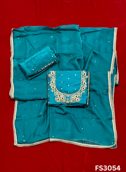 FS3054 | Gevadin Silk  Suit |  Party Wear | Wedding | Festival | Celebrity | Ring Ceremony