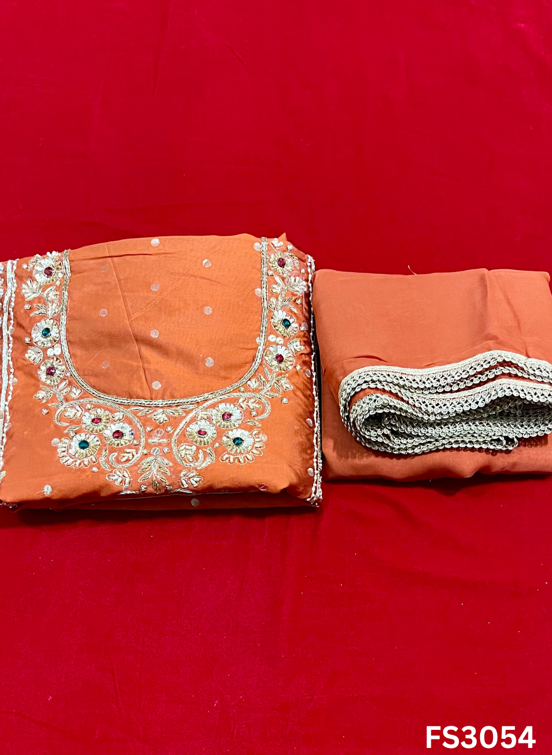 FS3054 | Gevadin Silk  Suit |  Party Wear | Wedding | Festival | Celebrity | Ring Ceremony
