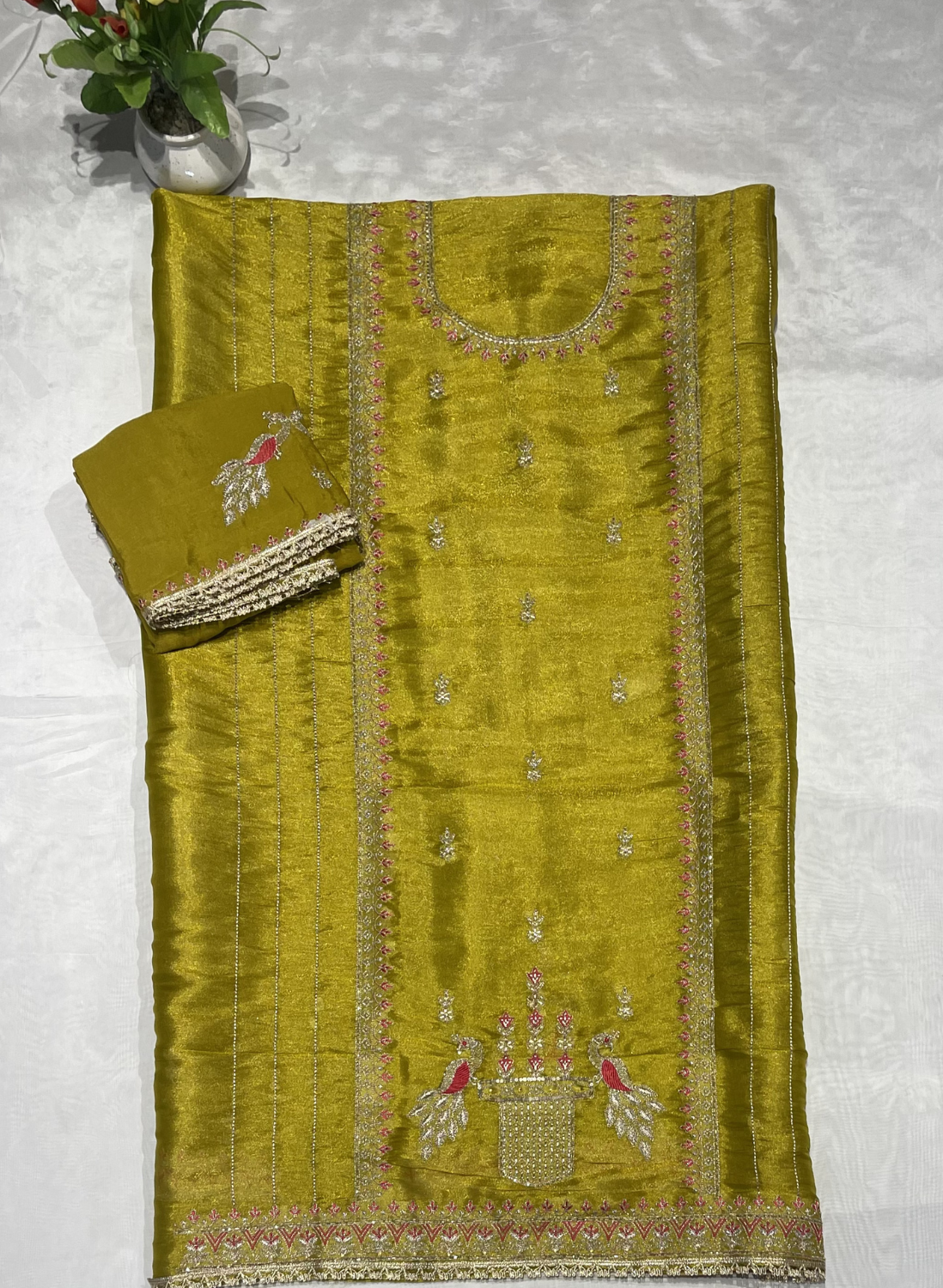 FS2886 | Glass Shimmer Suit | Party Wear | Wedding | Jaggo | Ring Ceremony | Festival