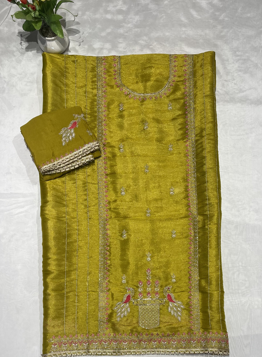 FS2886 | Glass Shimmer Suit | Party Wear | Wedding | Jaggo | Ring Ceremony | Festival