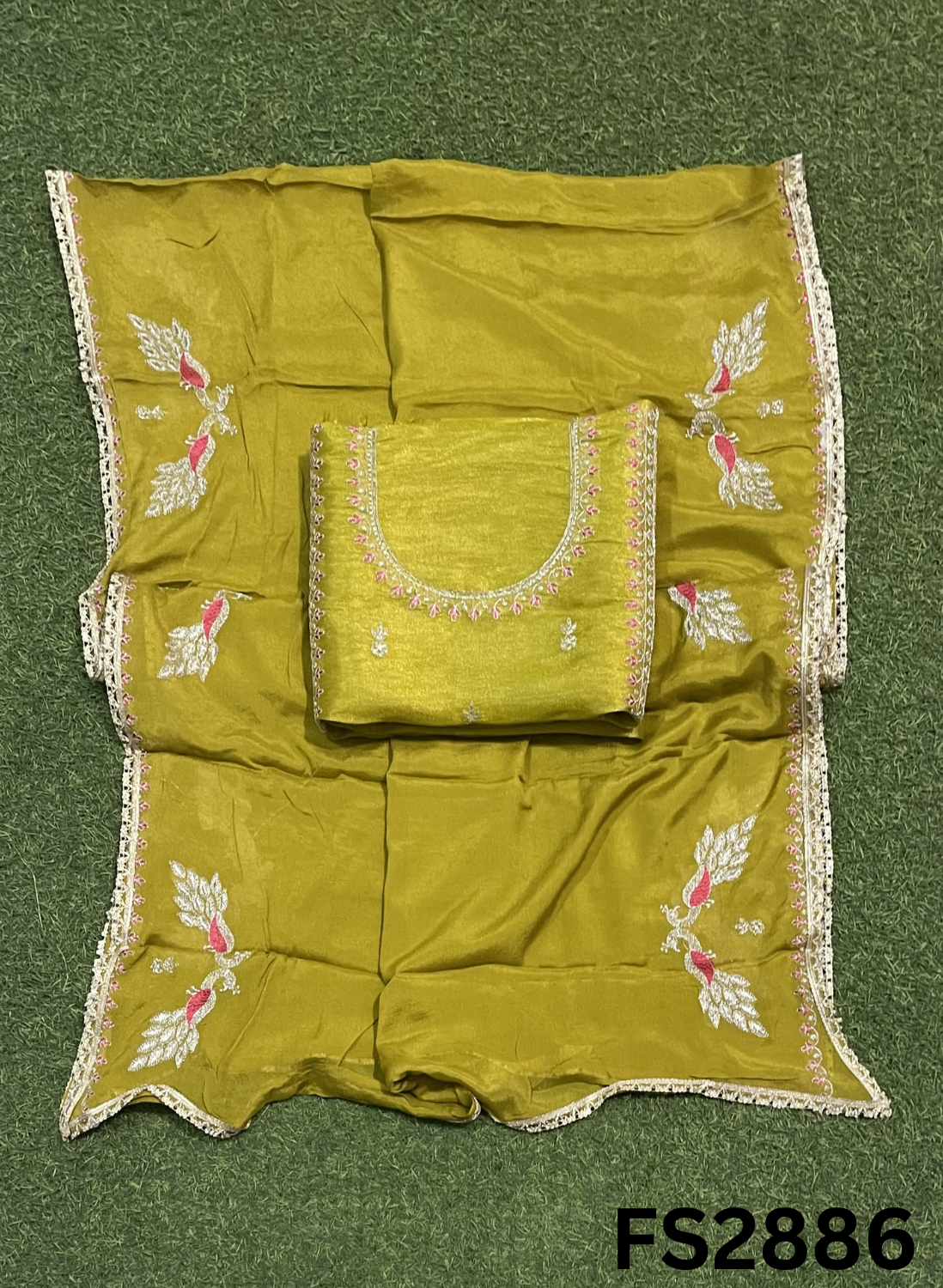 FS2886 | Glass Shimmer Suit | Party Wear | Wedding | Jaggo | Ring Ceremony | Festival