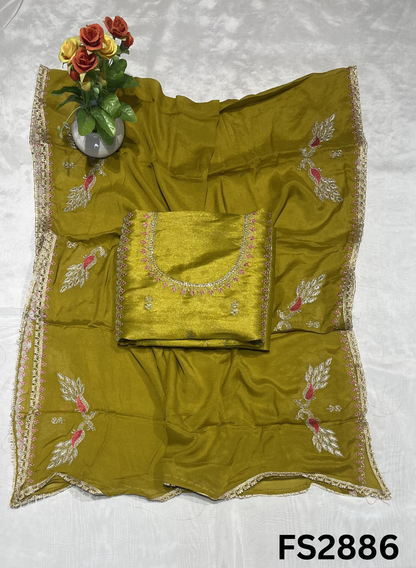 FS2886 | Glass Shimmer Suit | Party Wear | Wedding | Jaggo | Ring Ceremony | Festival
