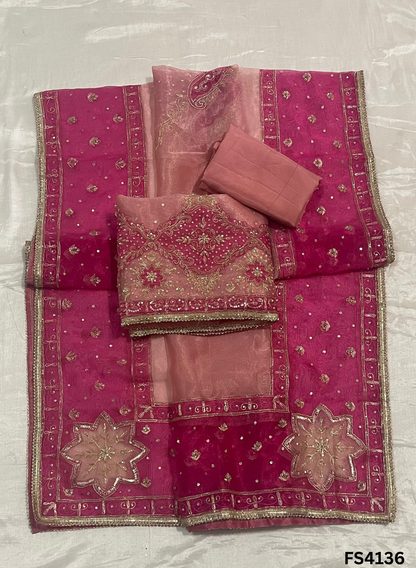 FS4136 | Glass Shimmer Suit | Party Wear | Wedding | Jaggo | Ring Ceremony | Festival
