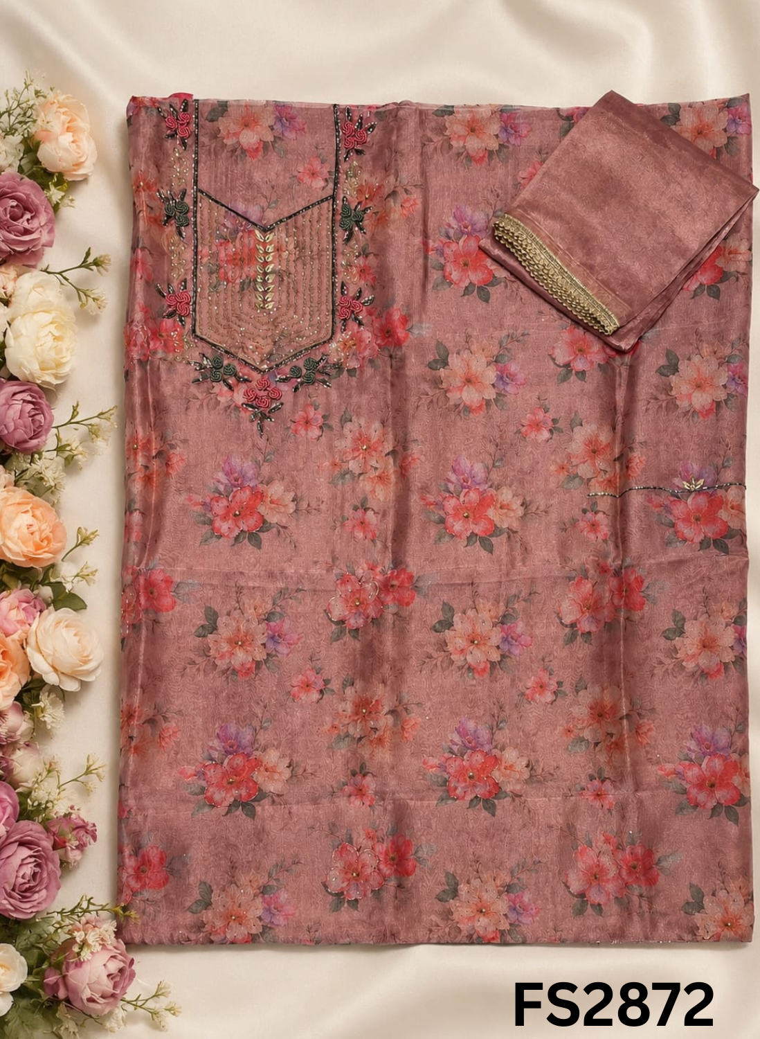 FS2872 | Glass Tissue Suit | Party wear  | Summer Suits | Regular wear |