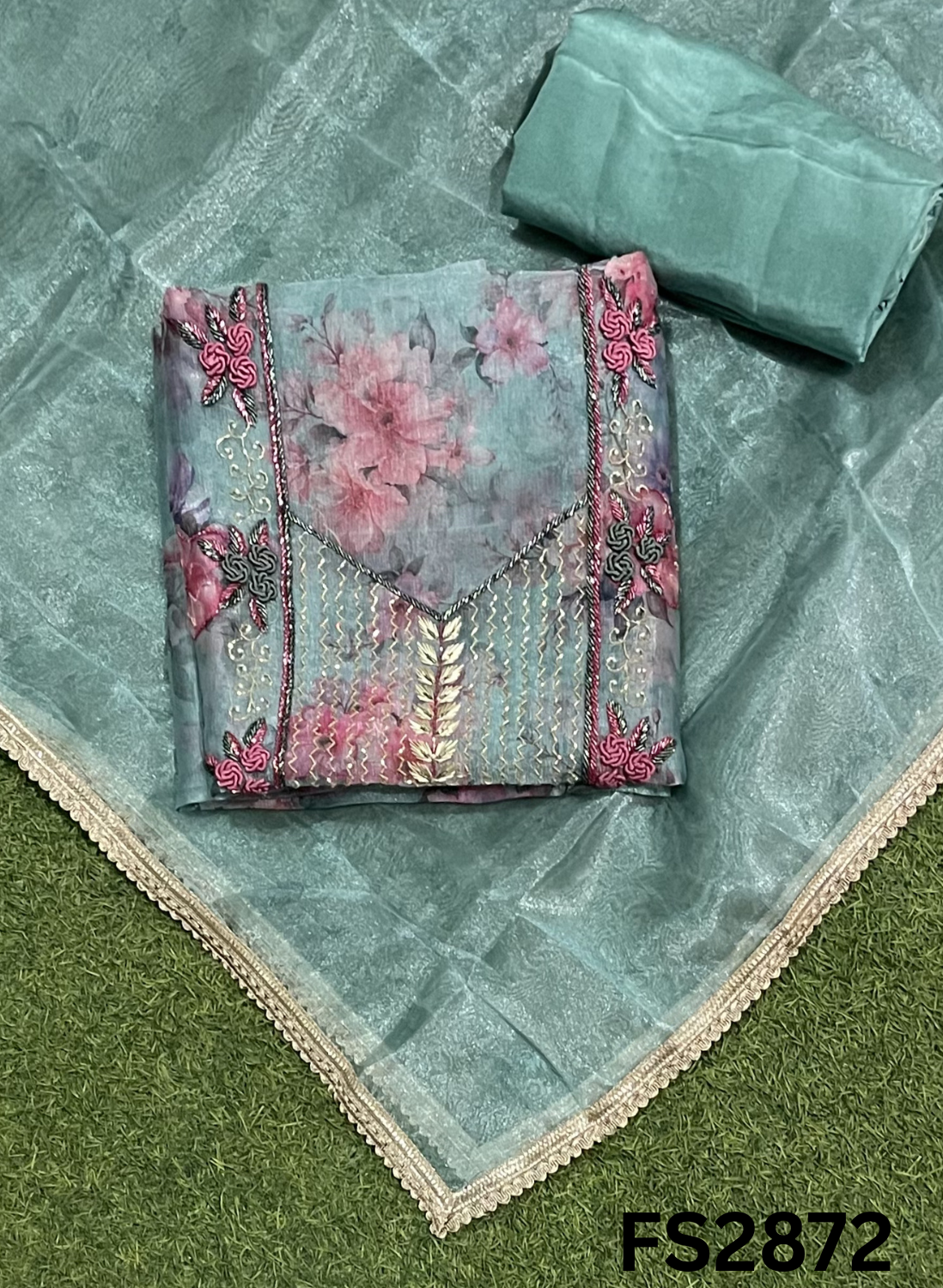 FS2872 | Glass Tissue Suit | Party wear  | Summer Suits | Regular wear |