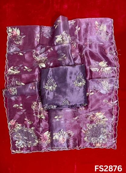 FS2876 | Glass Shimmer Suit | Party Wear | Wedding | Jaggo | Ring Ceremony | Festival