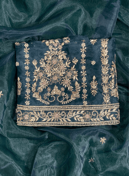 Navy Blue | Glass Shimmer Suit | Party Wear | Wedding | Jaggo | Ring Ceremony | Festival| FS733