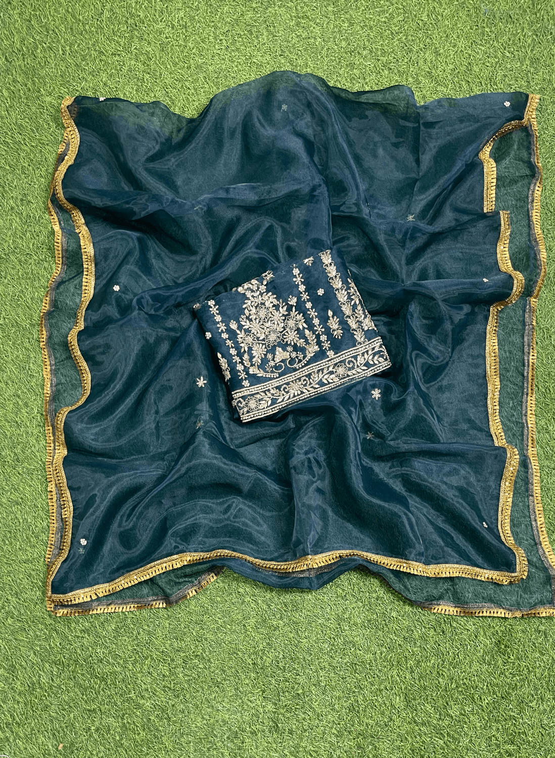 Navy Blue | Glass Shimmer Suit | Party Wear | Wedding | Jaggo | Ring Ceremony | Festival| FS733