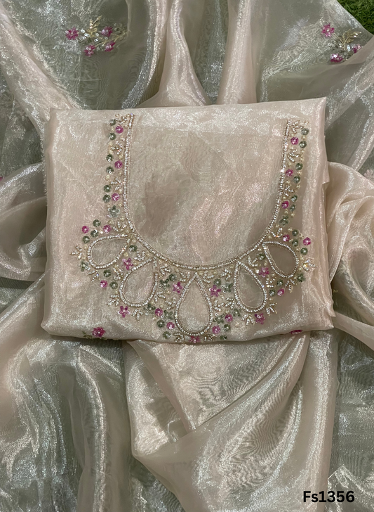 FS1356 | Glass Shimmer Suit | Party Wear | Wedding | Jaggo | Ring Ceremony | Festival