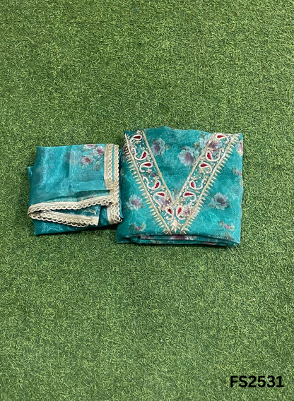 FS2531 |  Purple | Glass Shimmer Suit | Party Wear | Wedding | Jaggo | Ring Ceremony | Festival