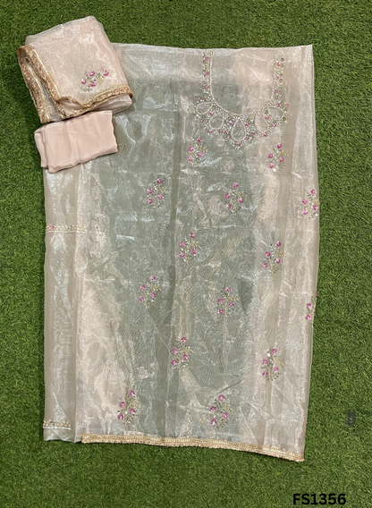 FS1356 | Glass Shimmer Suit | Party Wear | Wedding | Jaggo | Ring Ceremony | Festival