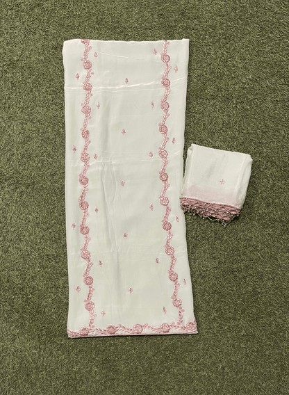 FS260 | Pista colour  Crepe | Crepe Suit | Wedding | Party Wear | Ring Ceremony | Festival Suit| FS260 | F9FAAA
