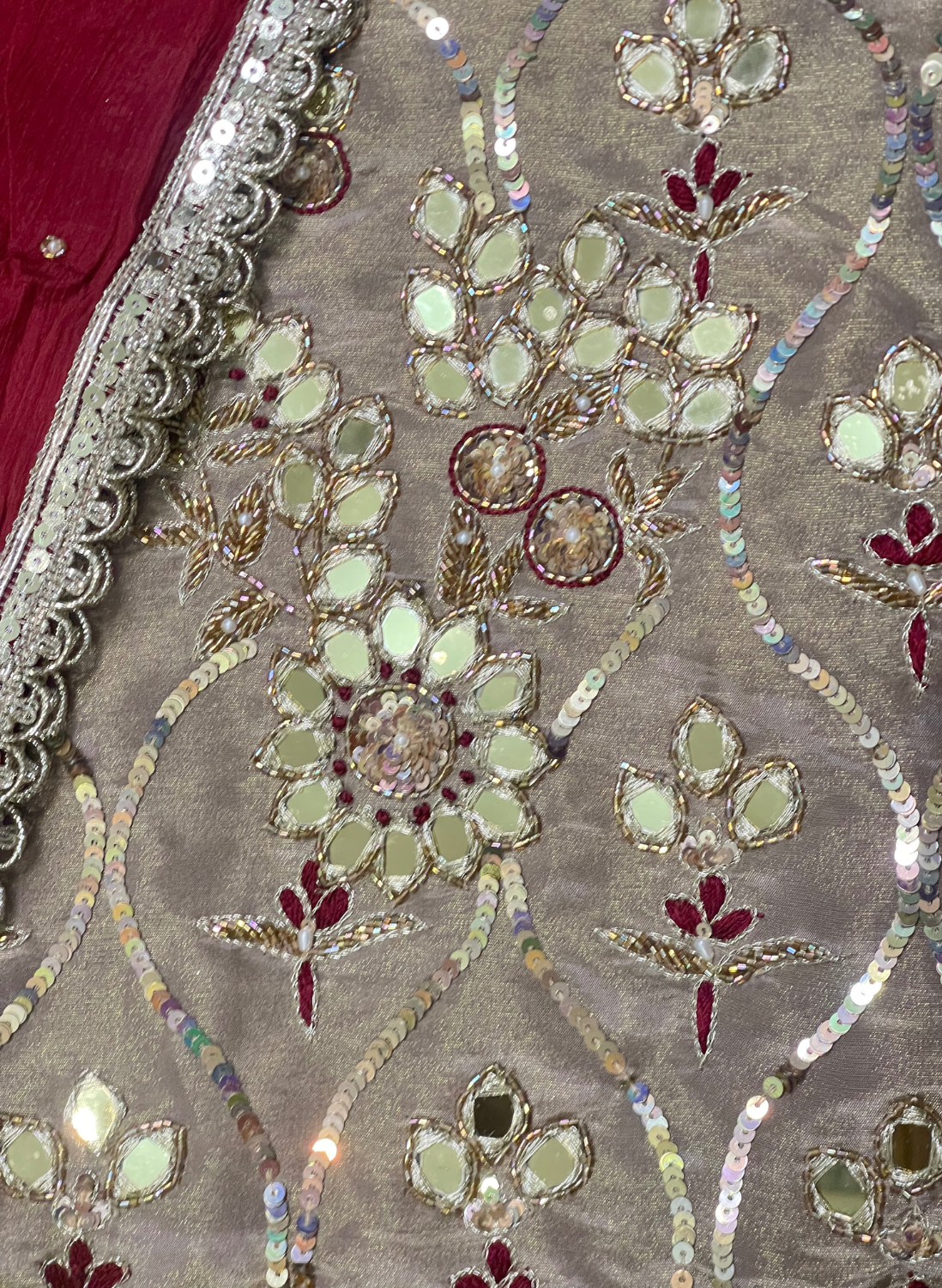 Golden Pure jute Suit | Party Wear | Wedding | Jaggo | Ring Ceremony | Festival | Allover suit| FS273