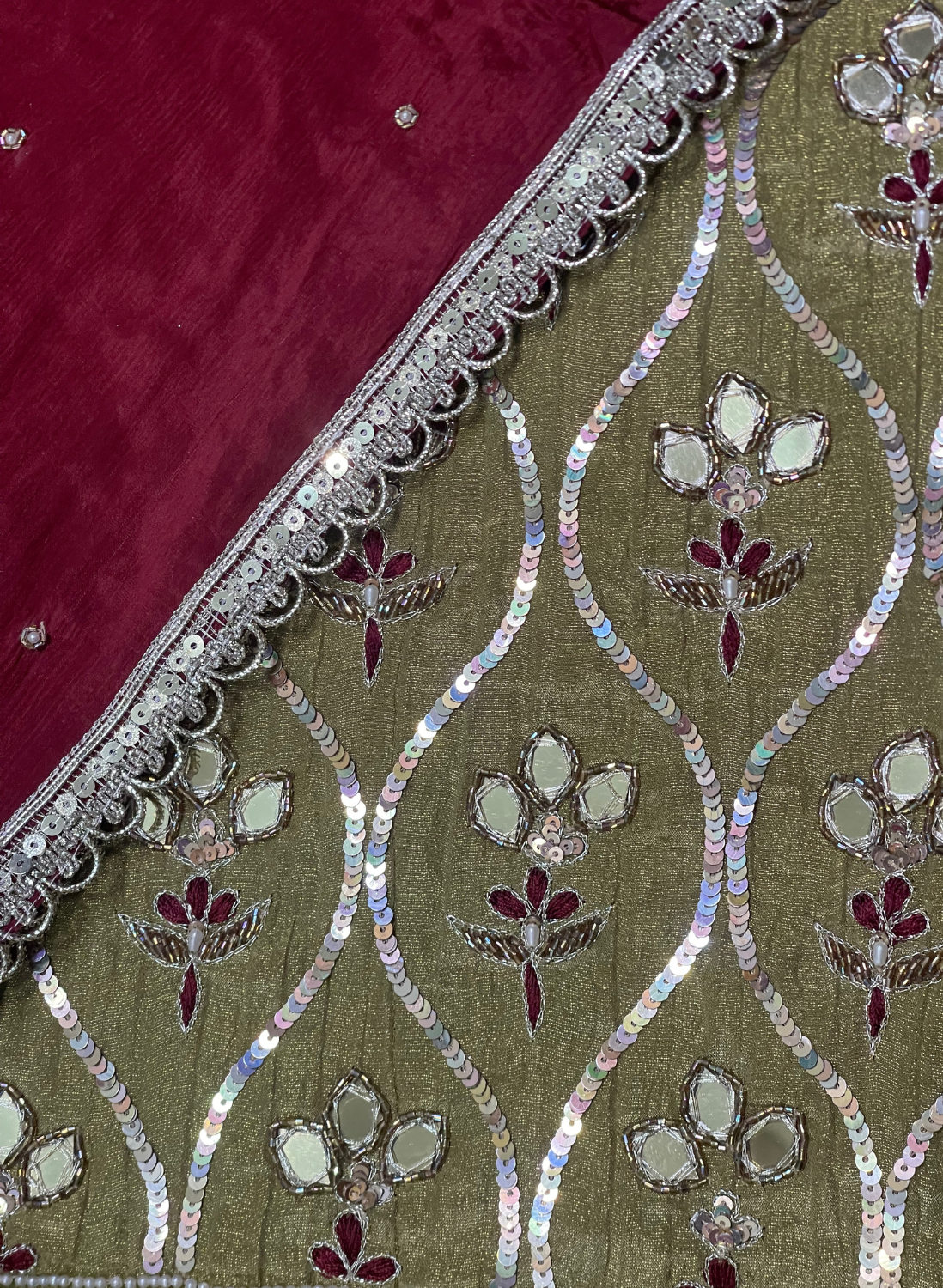Golden Pure jute Suit | Party Wear | Wedding | Jaggo | Ring Ceremony | Festival | Allover suit| FS273