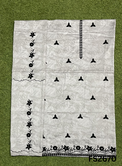 FS2670 | GREY | GRACE Cotton  Suit | Casual wear  | Summer Suits | Regular Wear