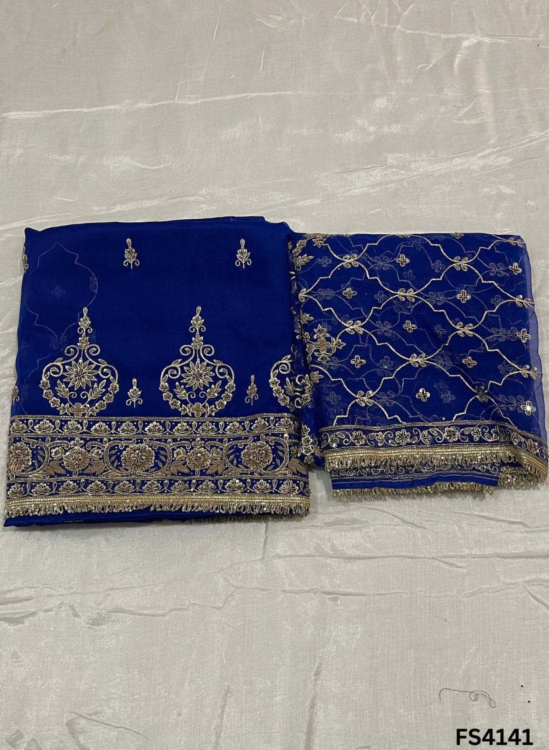 FS4141 | Handmade Bridal Suit | 100% Pure Organza | Pure Organza Dupatta | Party Wear | Wedding Suit |