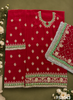 FS3043 | Handmade Bridal Suit | 100% Pure Crepe  | Pure Kamal Channon  Dupatta | Tamato Red Colour | Party Wear