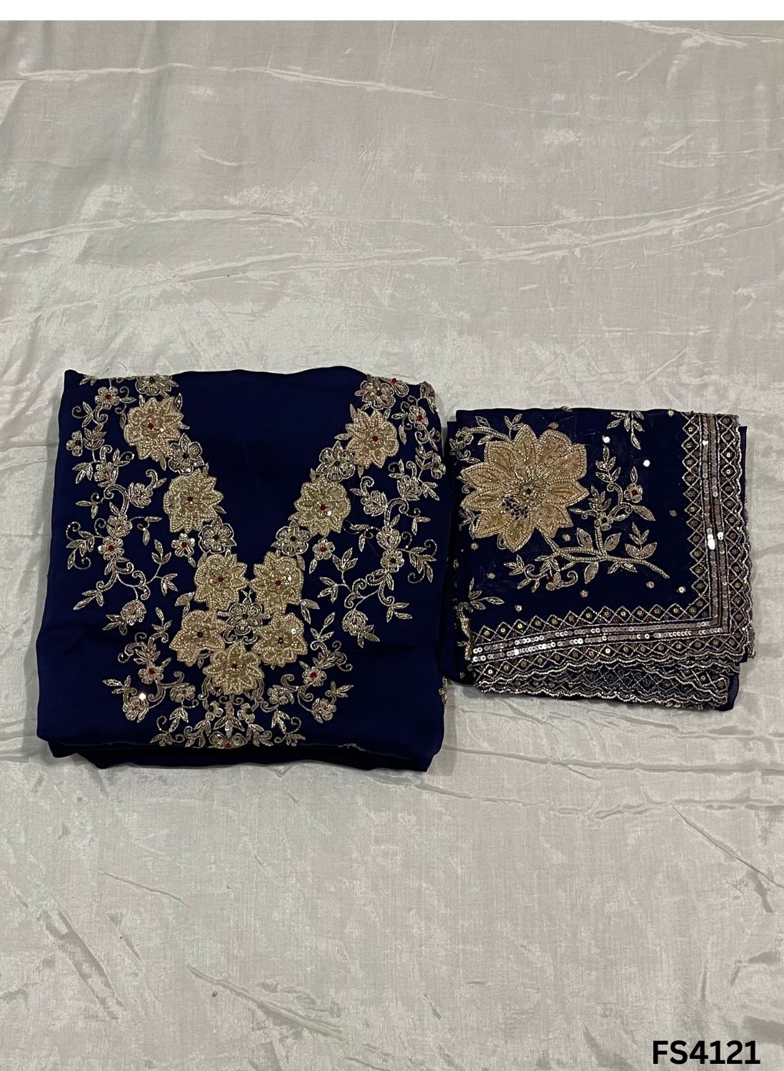 FS4121 | Handmade Bridal Suit | Satin Crepe Suit | Party Wear | wedding Suit | Ring Ceremony | Festival Suit |