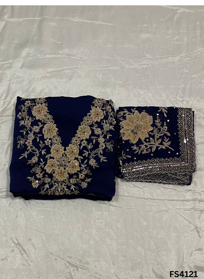FS4121 | Handmade Bridal Suit | Satin Crepe Suit | Party Wear | wedding Suit | Ring Ceremony | Festival Suit |