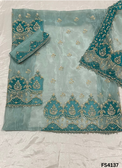 FS4137 | Handmade Bridal Suit | Glass Shimmer Suit  | Glass Shimmer Dupatta | Party Wear | Wedding Wear |