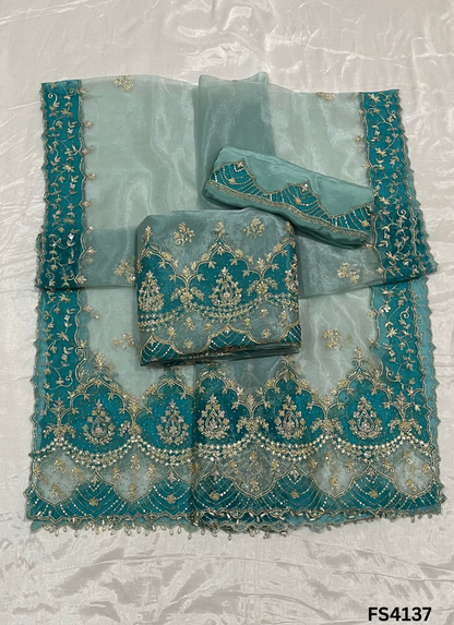 FS4137 | Handmade Bridal Suit | Glass Shimmer Suit  | Glass Shimmer Dupatta | Party Wear | Wedding Wear |